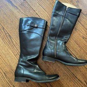 Frye black leather boots 7.5